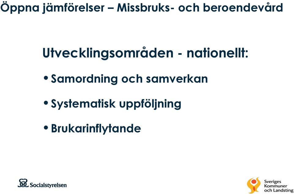 nationellt: Samordning och