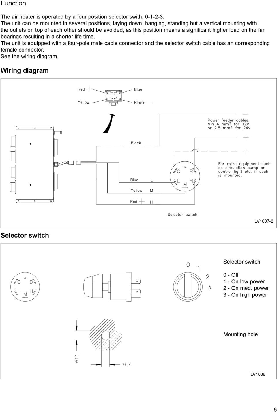 as this position means a signifi cant higher load on the fan bearings resulting in a shorter life time.