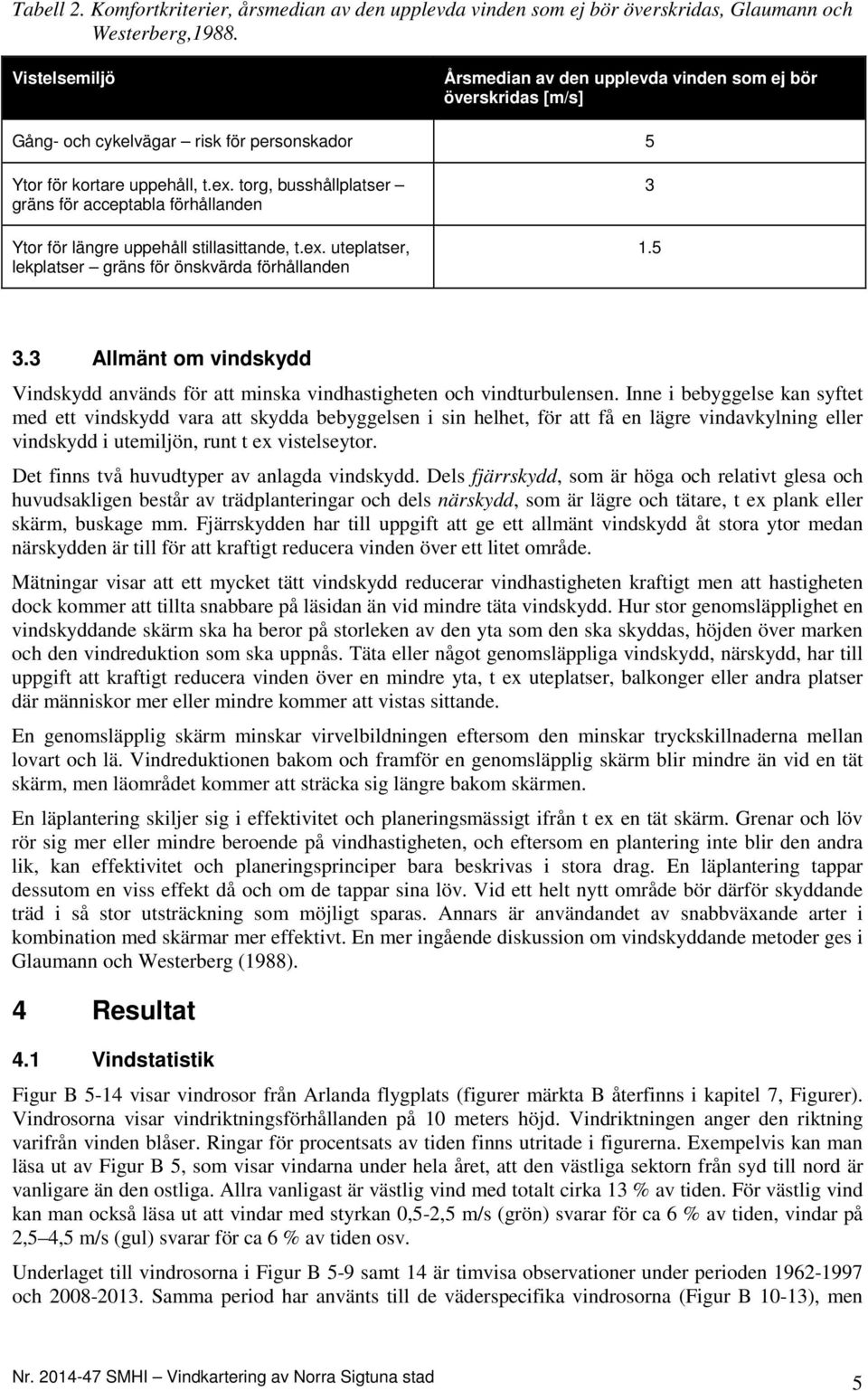 torg, busshållplatser gräns för acceptabla förhållanden Ytor för längre uppehåll stillasittande, t.ex. uteplatser, lekplatser gräns för önskvärda förhållanden 3 1.5 3.