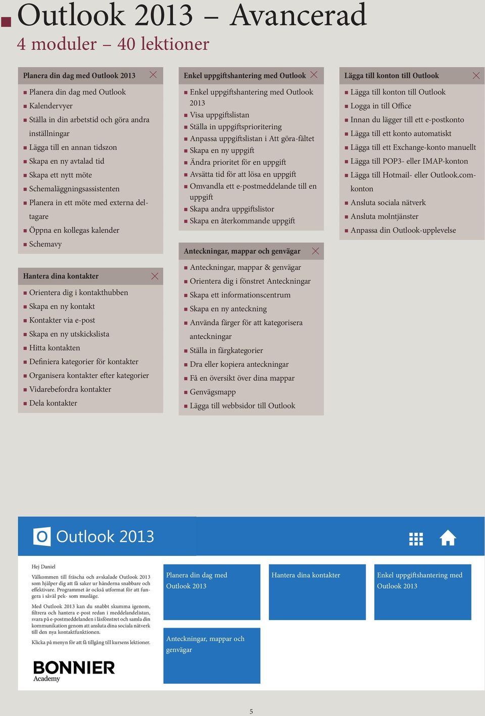 kontakthubben Skapa en ny kontakt Kontakter via e-post Skapa en ny utskickslista Hitta kontakten Definiera kategorier för kontakter Organisera kontakter efter kategorier Vidarebefordra kontakter Dela