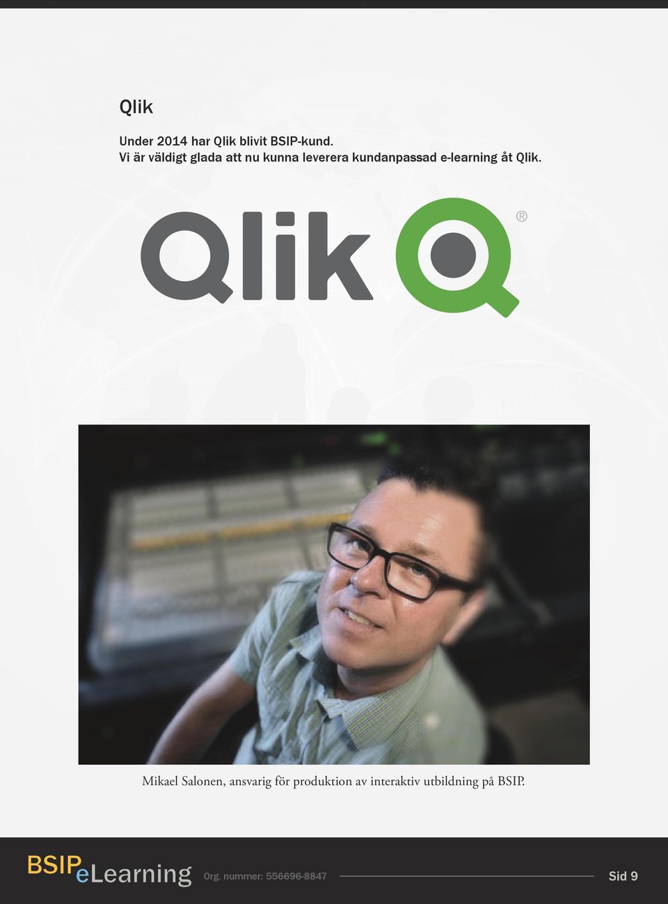 kundanpassad e-learning åt Qlik.