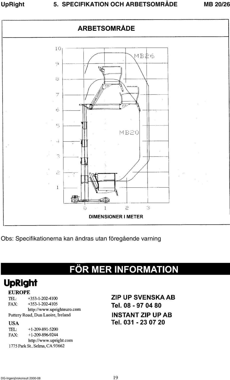 ARBETSOMRÅDE MB 20/26 Obs: