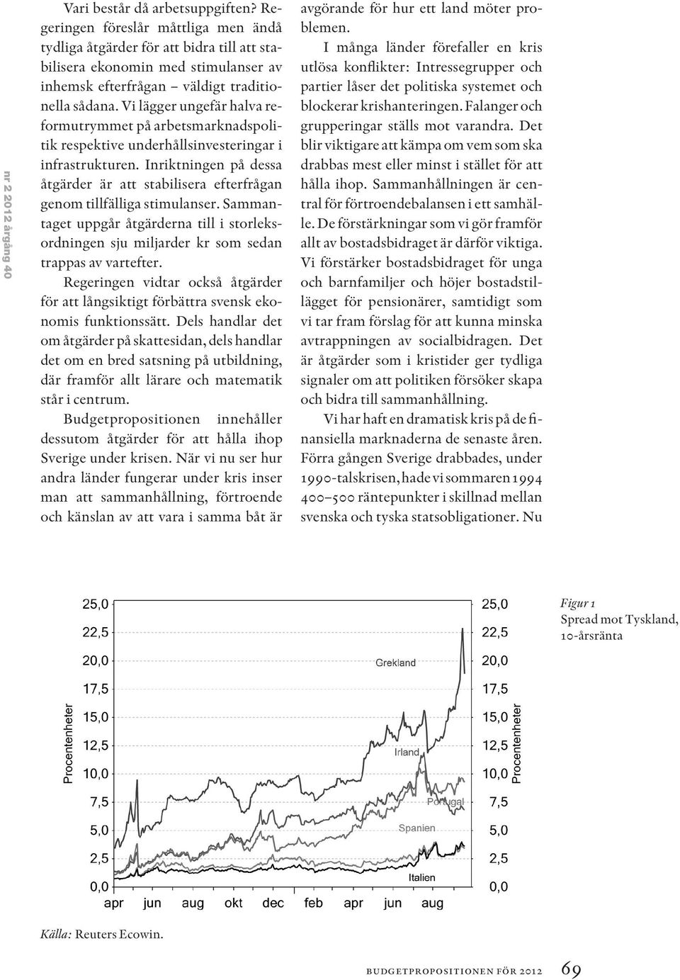 Vi lägger ungefär halva reformutrymmet på arbetsmarknadspolitik respektive underhållsinvesteringar i infrastrukturen.