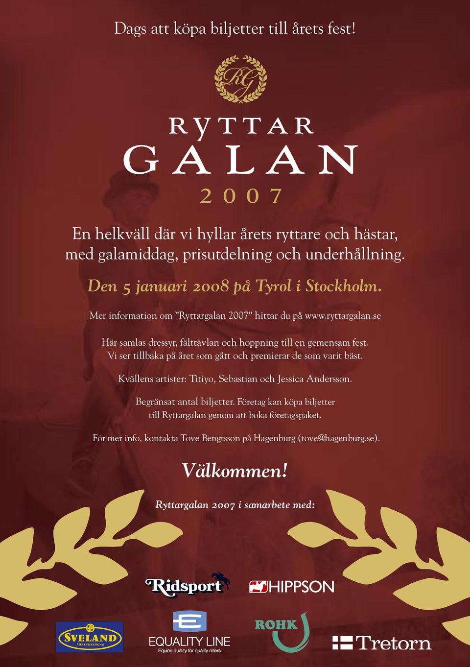 se Här samlas dressyr, fälttävlan och hoppning till en gemensam fest. Vi ser tillbaka på året som gått och premierar de som varit bäst.