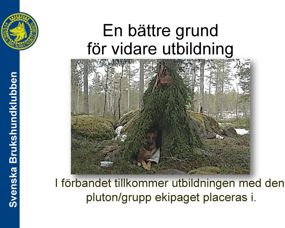 tillkommer utbildningen med