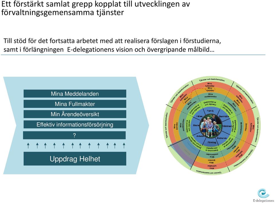 förstudierna, samt i förlängningen E-delegationens vision och övergripande målbild