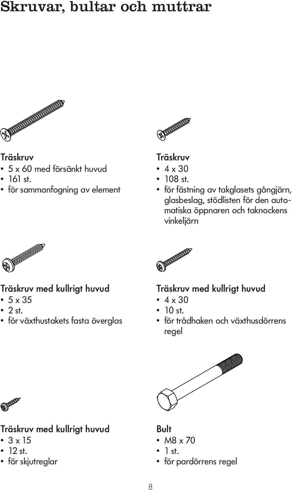 för sammanfogning av element för fästning av takglasets gångjärn, glasbeslag, stödlisten för den auto- matiska öppnaren och tak nockens vinkeljärn