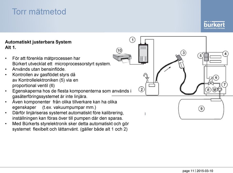 är inte linjära. Även komponenter från olika tillverkare kan ha olika egenskaper (t.ex. vakuumpumpar mm.