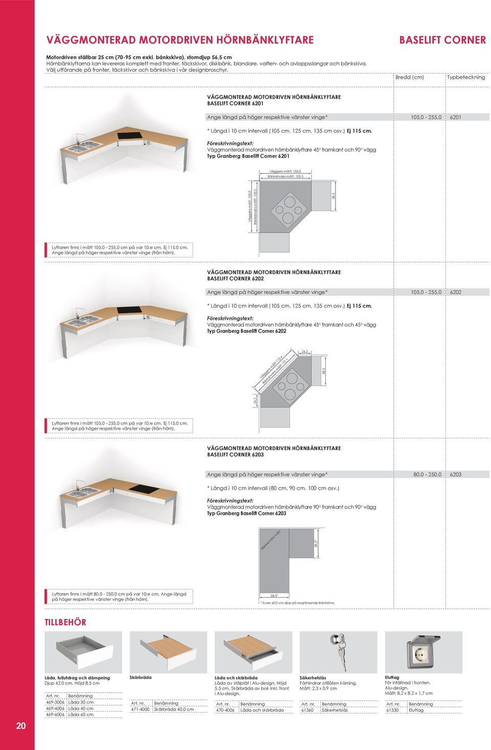 Välj utförande på fronter, täckskivor och bänkskiva i vår designbroschyr.