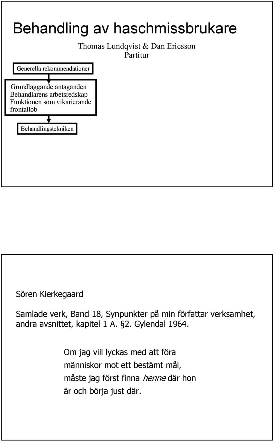 Samlade verk, Band 18, Synpunkter på min författar verksamhet, andra avsnittet, kapitel 1 A. 2. Gylendal 1964.