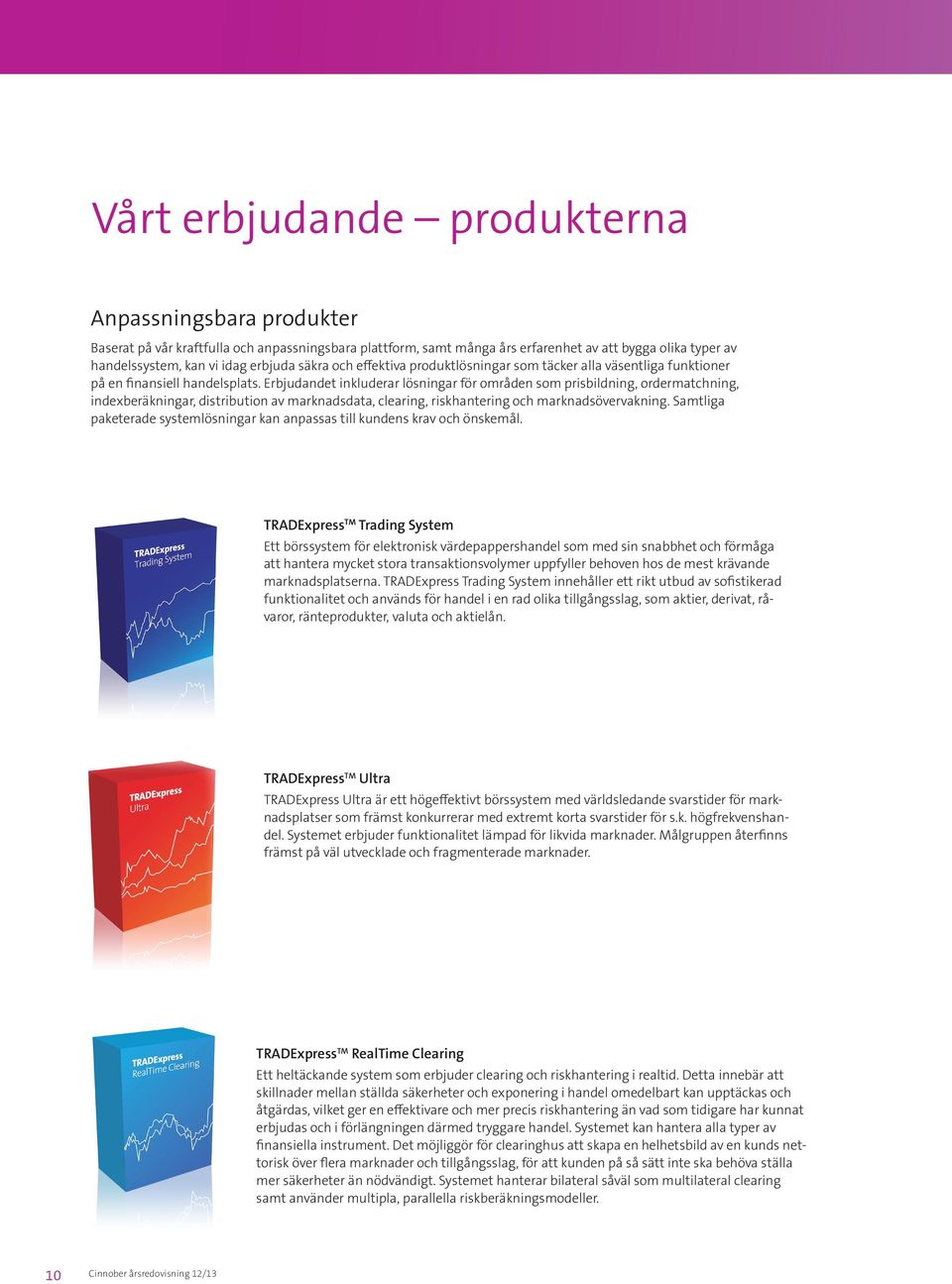 Erbjudandet inkluderar lösningar för områden som prisbildning, ordermatchning, indexberäkningar, distribution av marknadsdata, clearing, riskhantering och marknadsövervakning.