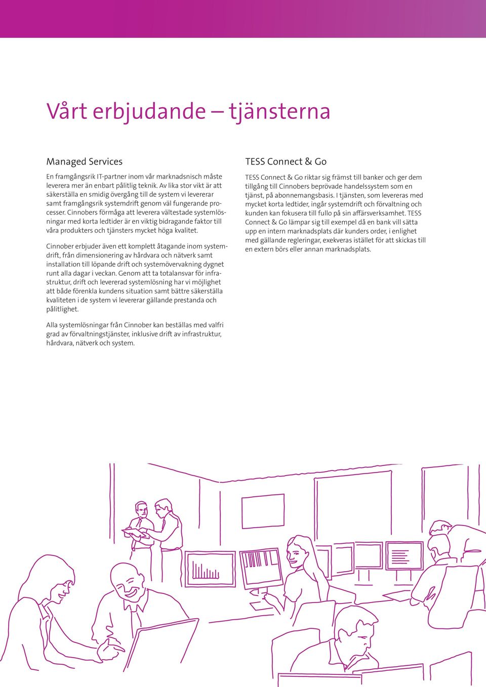 Cinnobers förmåga att leverera vältestade systemlösningar med korta ledtider är en viktig bidragande faktor till våra produkters och tjänsters mycket höga kvalitet.