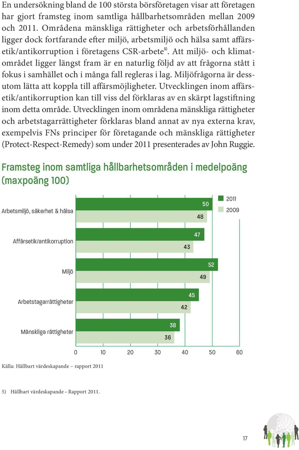 Att miljö- och klimatområdet ligger längst fram är en naturlig följd av att frågorna stått i fokus i samhället och i många fall regleras i lag.