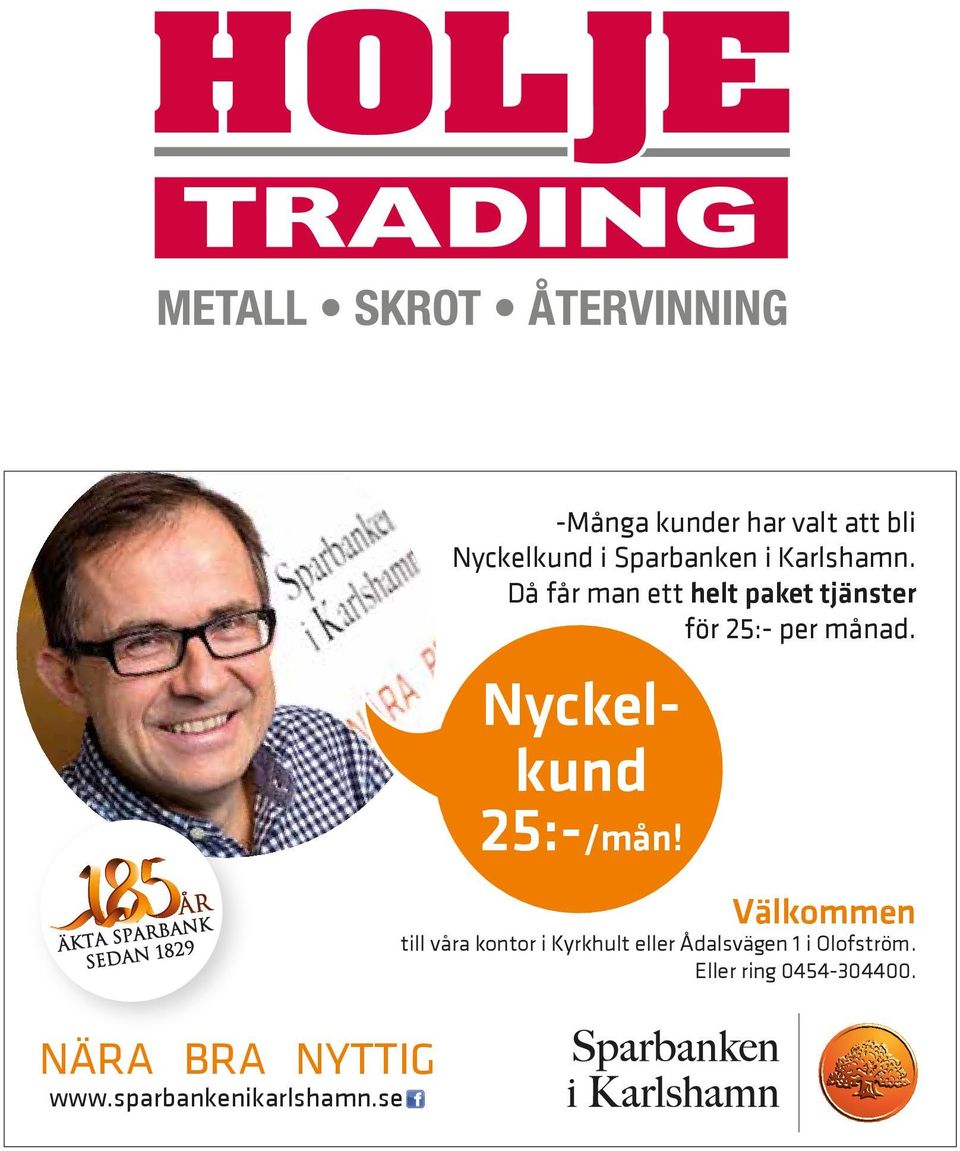 Nyckelkund 25:-/mån!