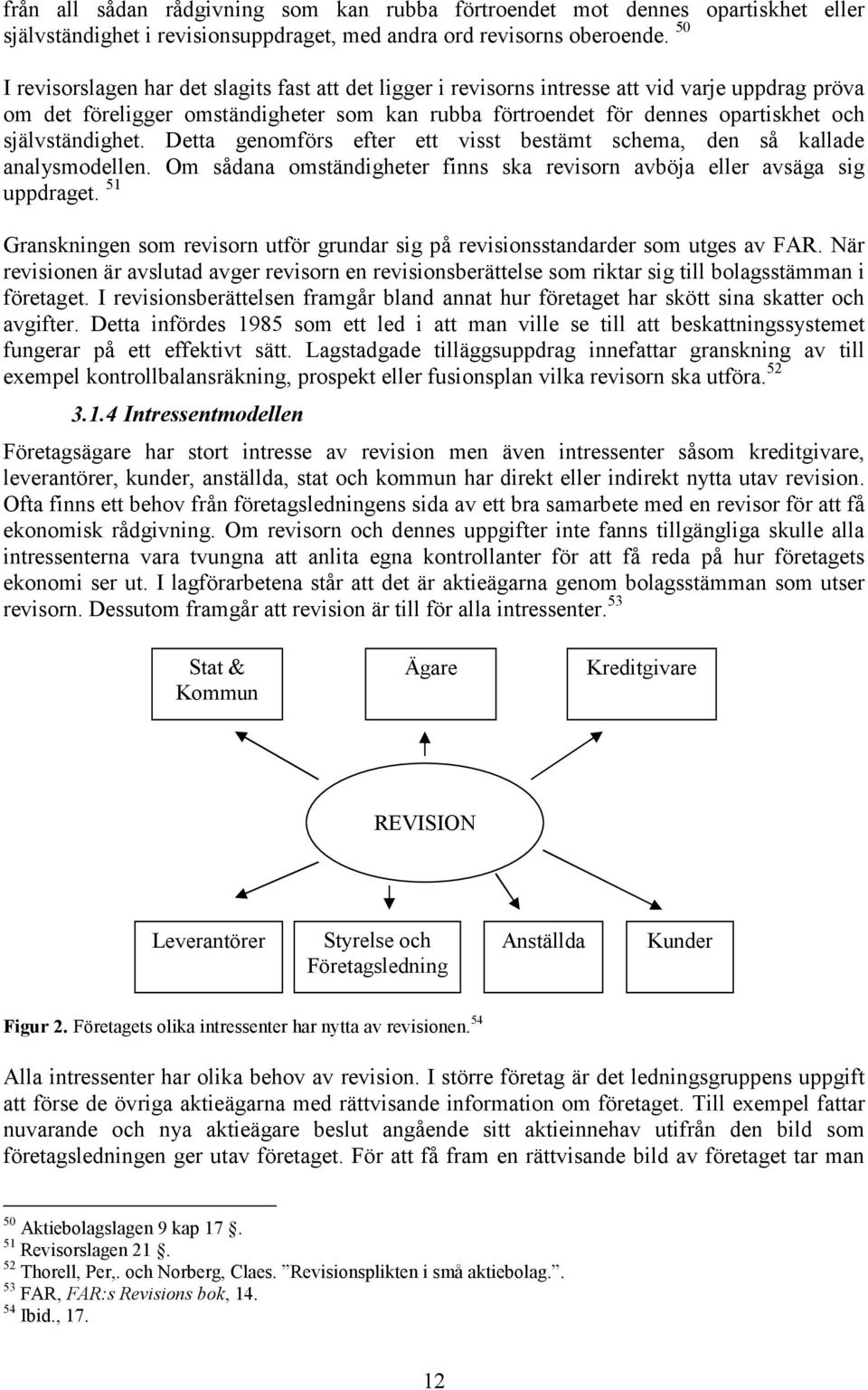självständighet. Detta genomförs efter ett visst bestämt schema, den så kallade analysmodellen. Om sådana omständigheter finns ska revisorn avböja eller avsäga sig uppdraget.