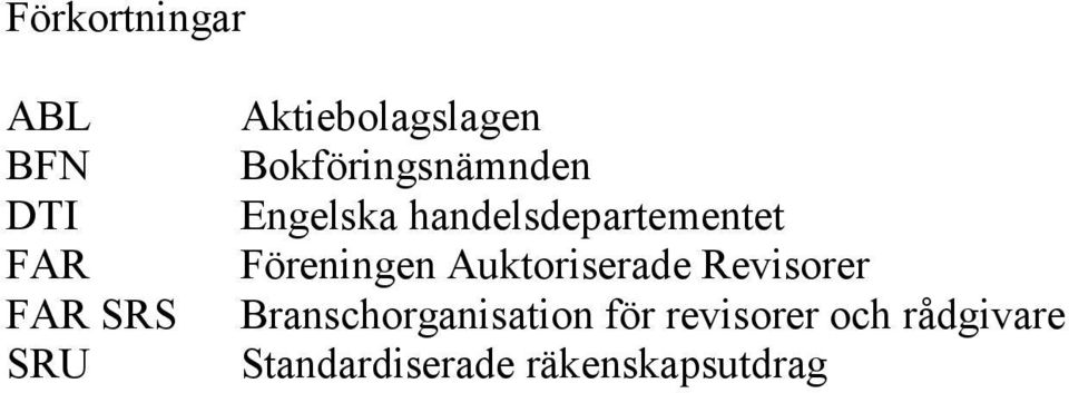 handelsdepartementet Föreningen Auktoriserade Revisorer