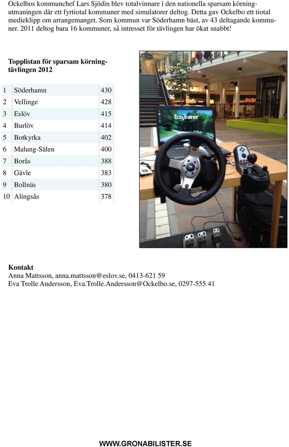 2011 deltog bara 16 kommuner, så intresset för tävlingen har ökat snabbt!