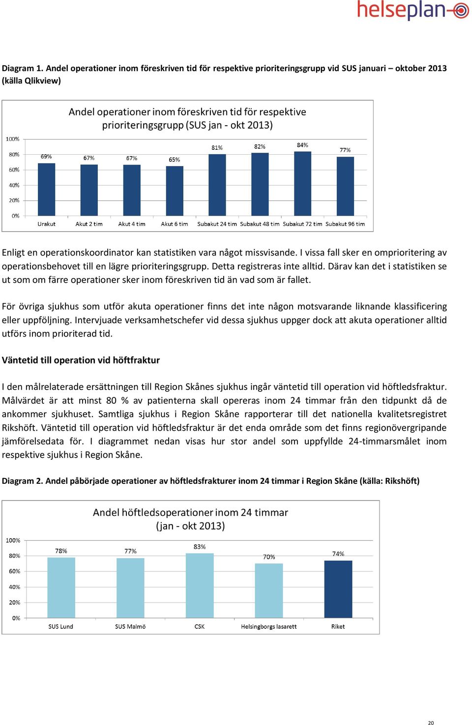 I vissa fall sker en omprioritering av operationsbehovet till en lägre prioriteringsgrupp. Detta registreras inte alltid.