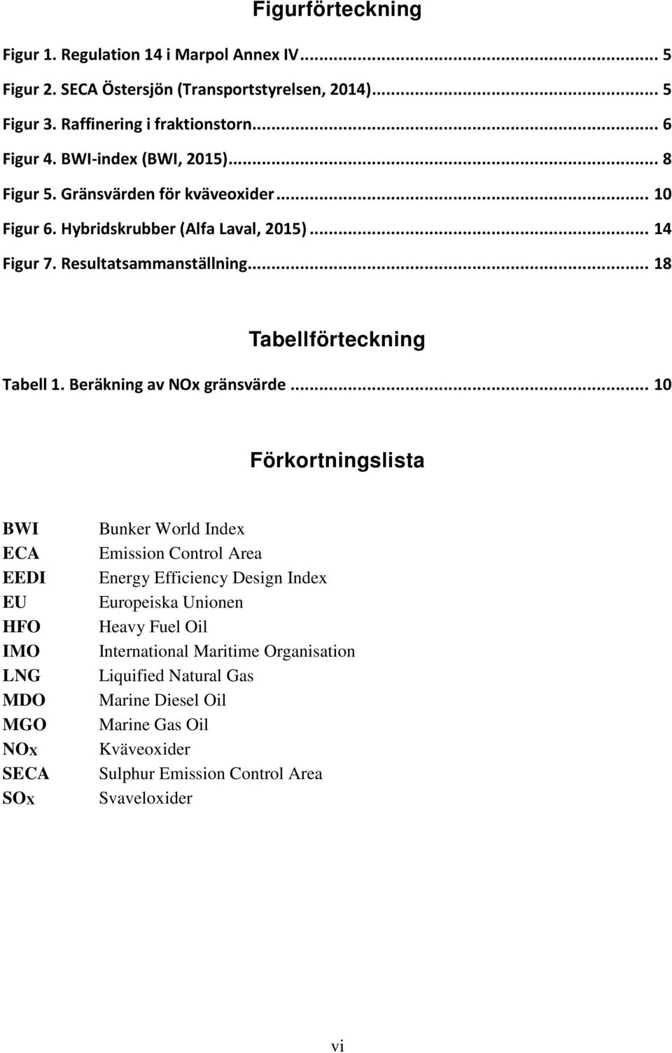 .. 18 Tabellförteckning Tabell 1. Beräkning av NOx gränsvärde.