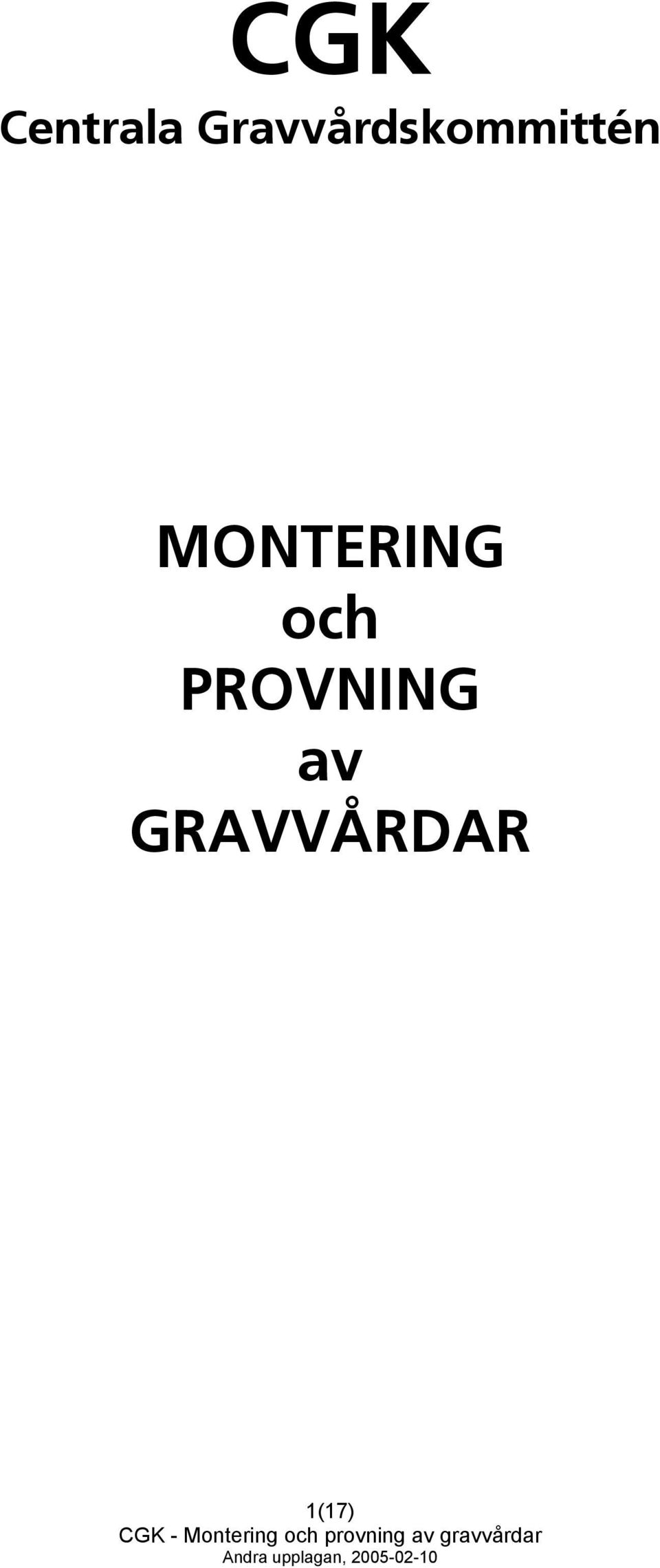 MONTERING och