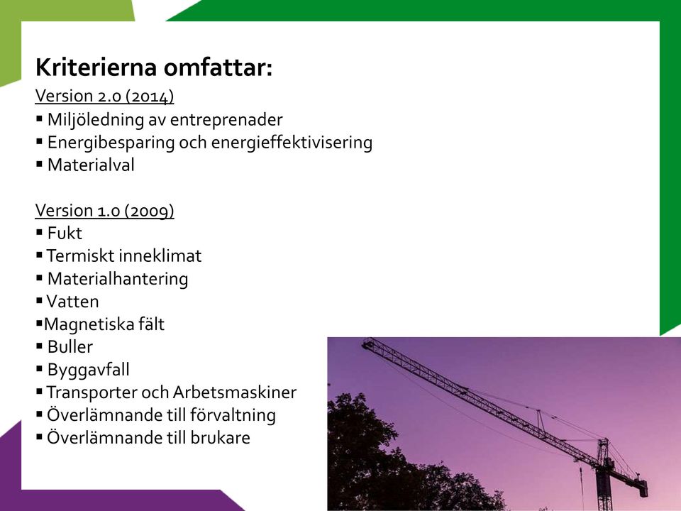 energieffektivisering Materialval Version 1.