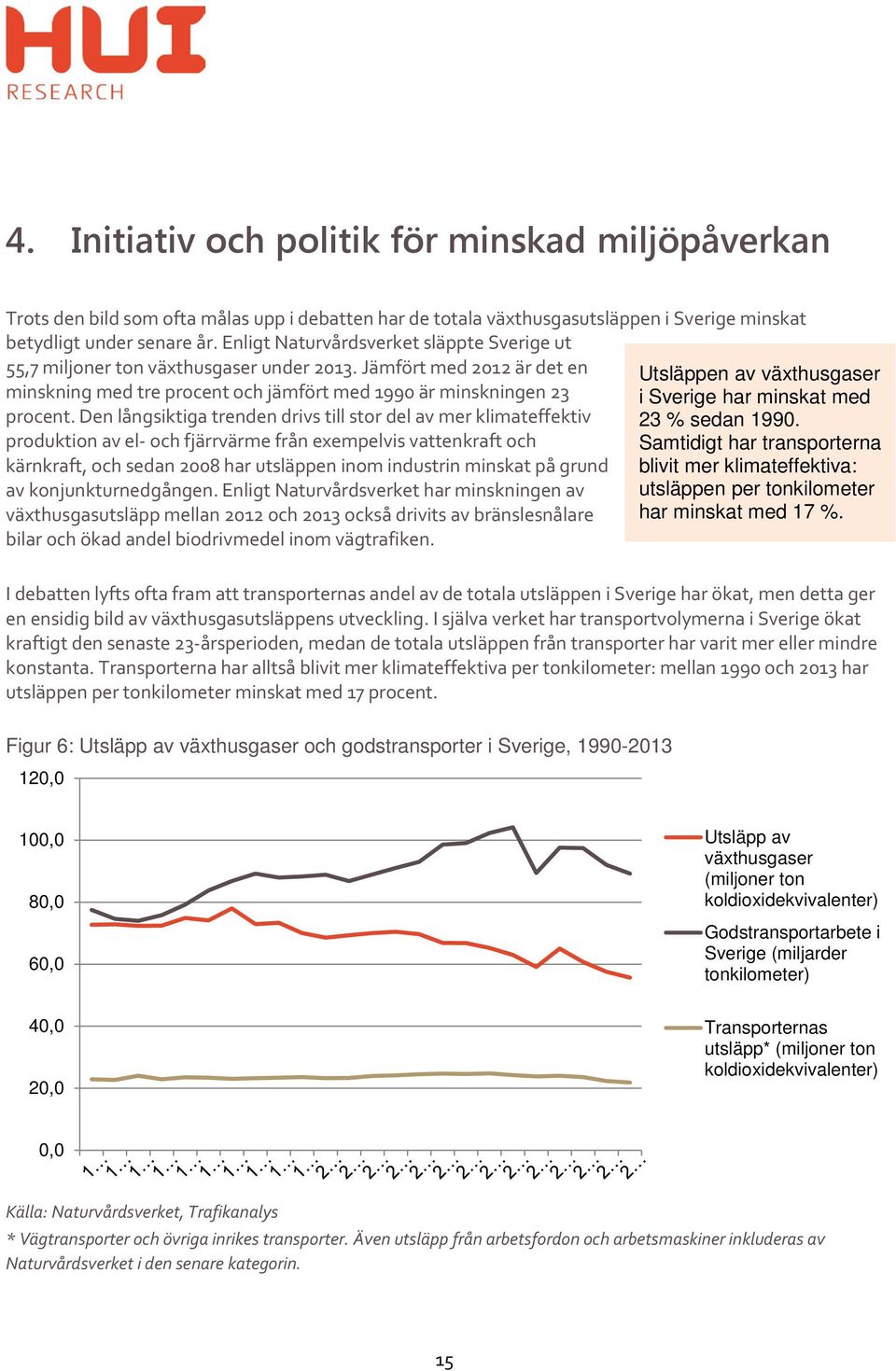 Den långsiktiga trenden drivs till stor del av mer klimateffektiv produktion av el- och fjärrvärme från exempelvis vattenkraft och kärnkraft, och sedan 2008 har utsläppen inom industrin minskat på