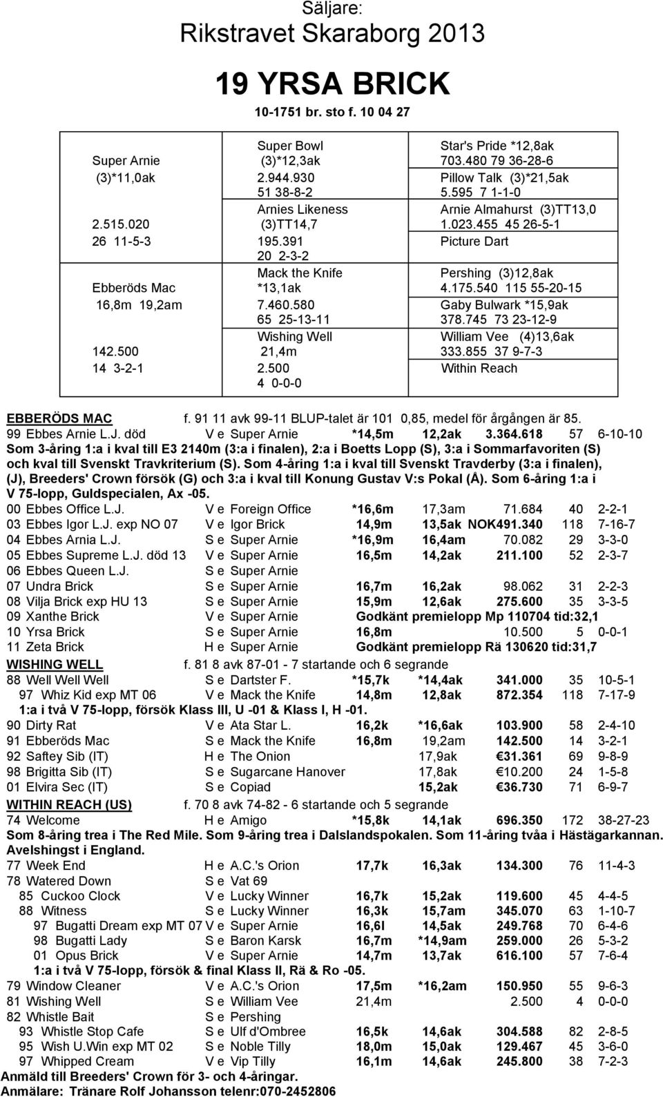 391 V Picture Dart 20 2-3-2 V Mack the Knife V Pershing (3)12,8ak Ebberöds Mac *13,1ak V 4.175.540 115 55-20-15 16,8m 19,2am 7.460.580 V Gaby Bulwark *15,9ak 65 25-13-11 V 378.