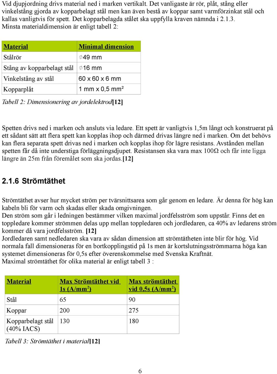 Det kopparbelagda stålet ska uppfylla kraven nämnda i 2.1.3.