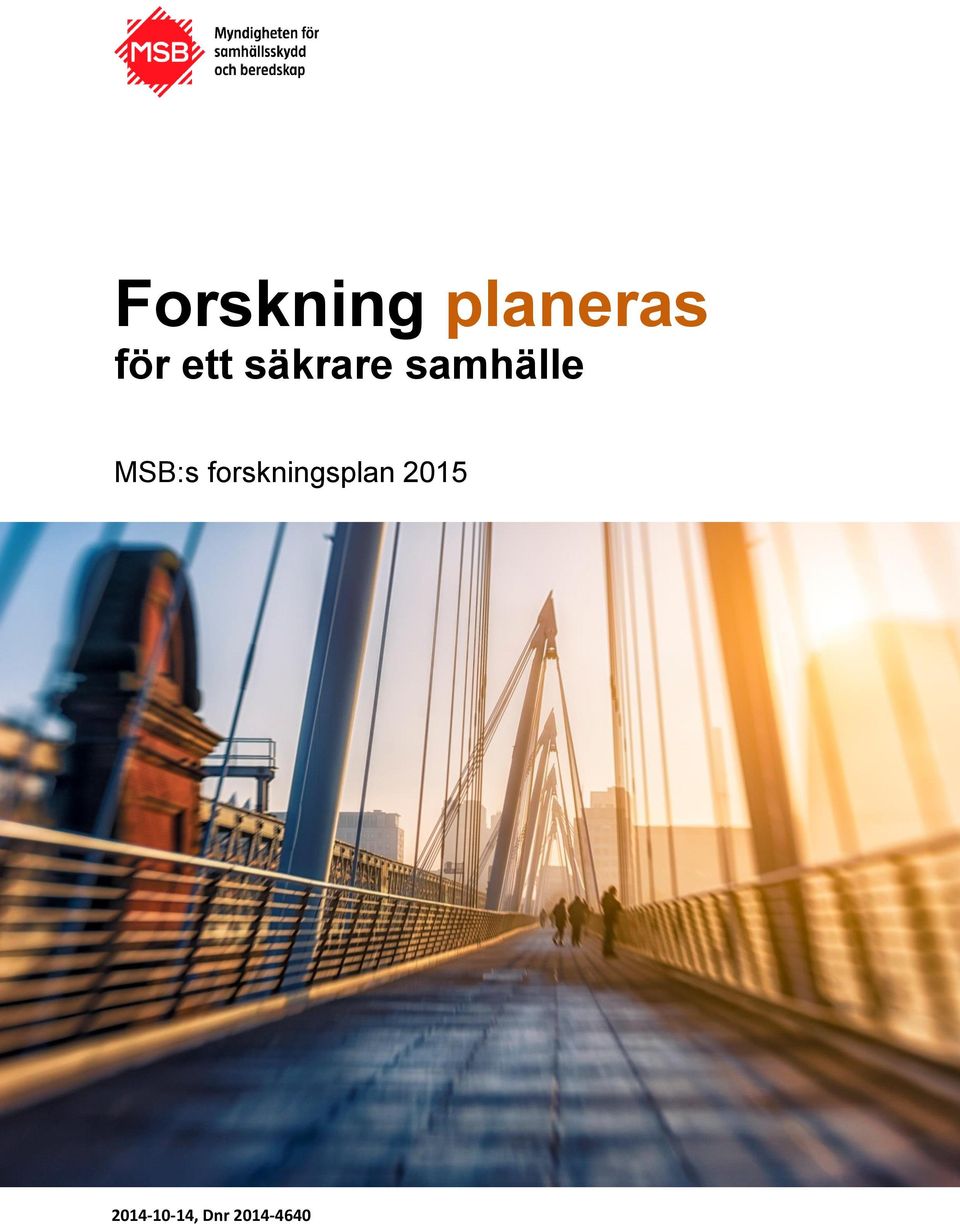 MSB:s forskningsplan