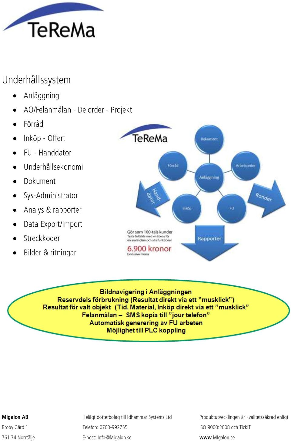 Underhållsekonomi Dokument Sys-Administrator Analys &