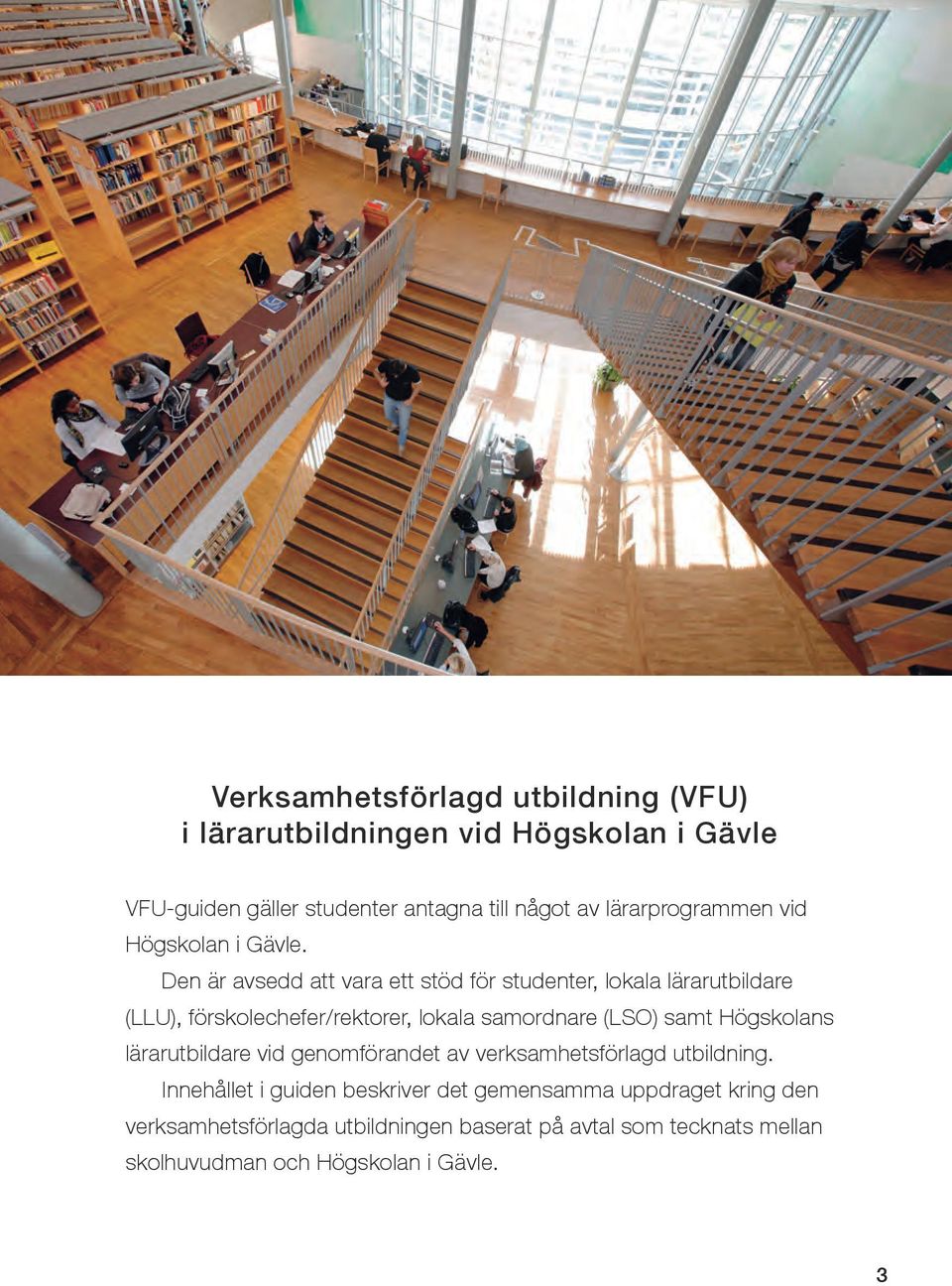 Den är avsedd att vara ett stöd för studenter, lokala lärarutbildare (LLU), förskolechefer/rektorer, lokala samordnare (LSO) samt