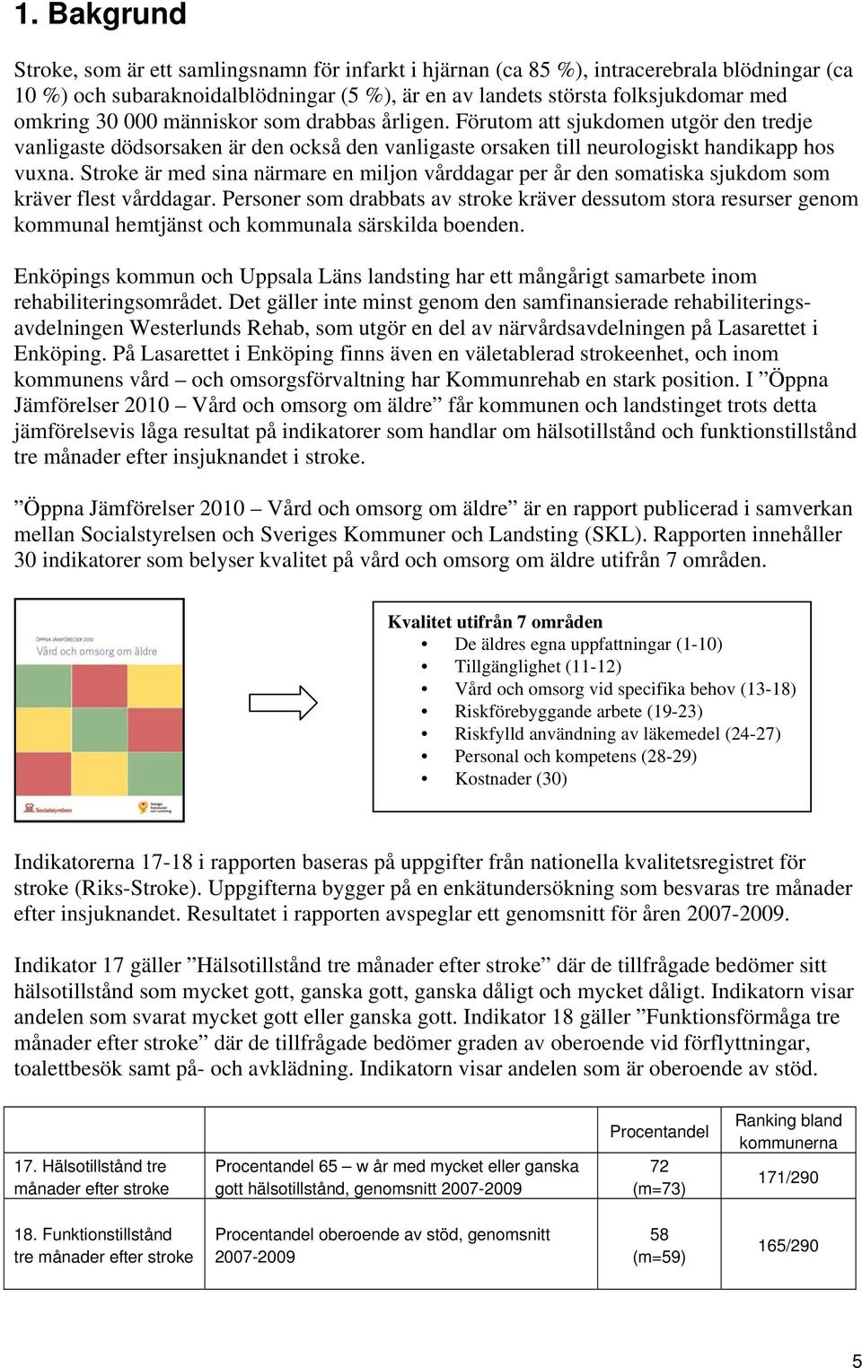 Stroke är med sina närmare en miljon vårddagar per år den somatiska sjukdom som kräver flest vårddagar.