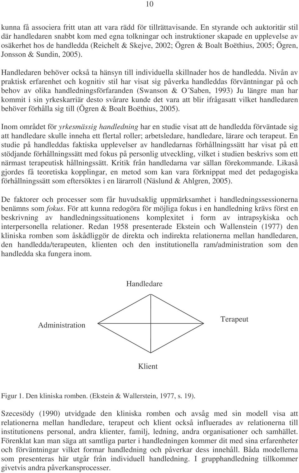 2005; Ögren, Jonsson & Sundin, 2005). Handledaren behöver också ta hänsyn till individuella skillnader hos de handledda.