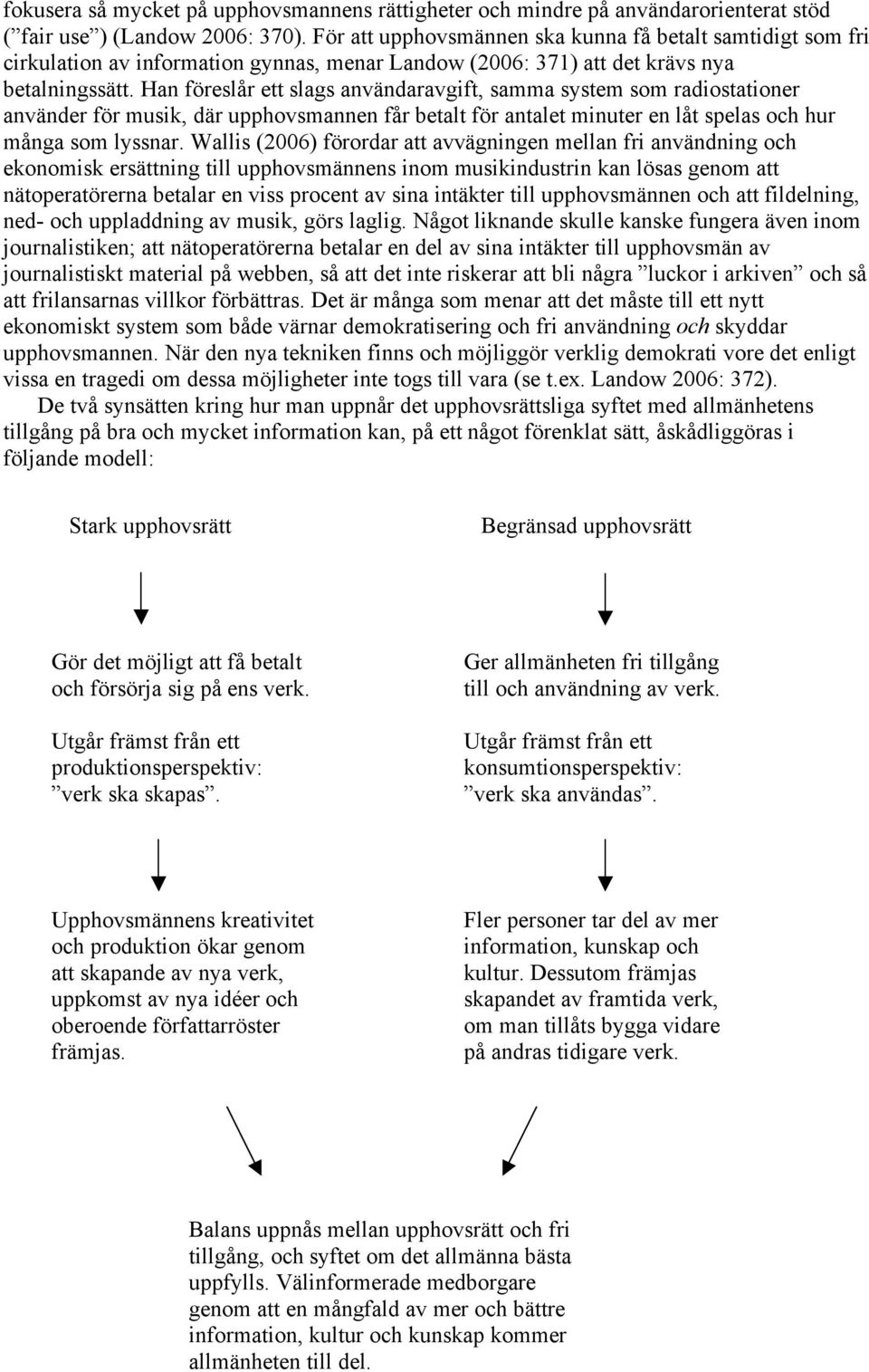 Han föreslår ett slags användaravgift, samma system som radiostationer använder för musik, där upphovsmannen får betalt för antalet minuter en låt spelas och hur många som lyssnar.