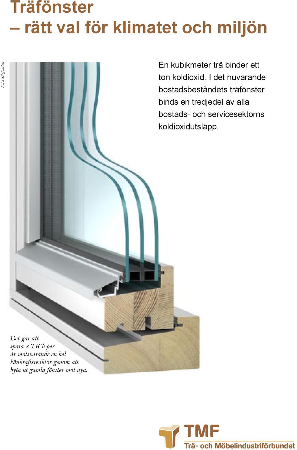 I det nuvarande bostadsbeståndets träfönster binds en tredjedel av alla bostads-