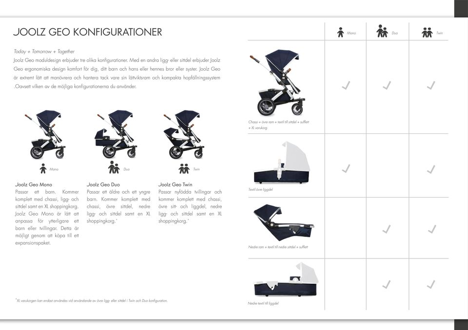 Joolz Geo är extremt lätt att manövrera och hantera tack vare sin lättviktsram och kompakta hopfällningssystem.oavsett vilken av de möjliga konfigurationerna du använder.