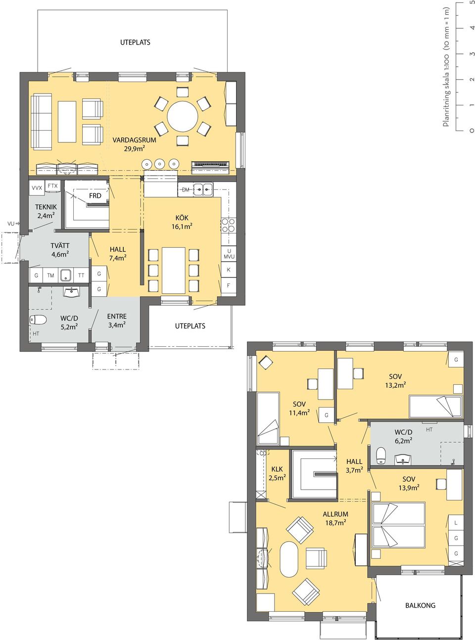 WC/D 5,2m² ENTRE 3,4m² UTEPLATS SOV 13,2m² SOV 11,4m² WC/D