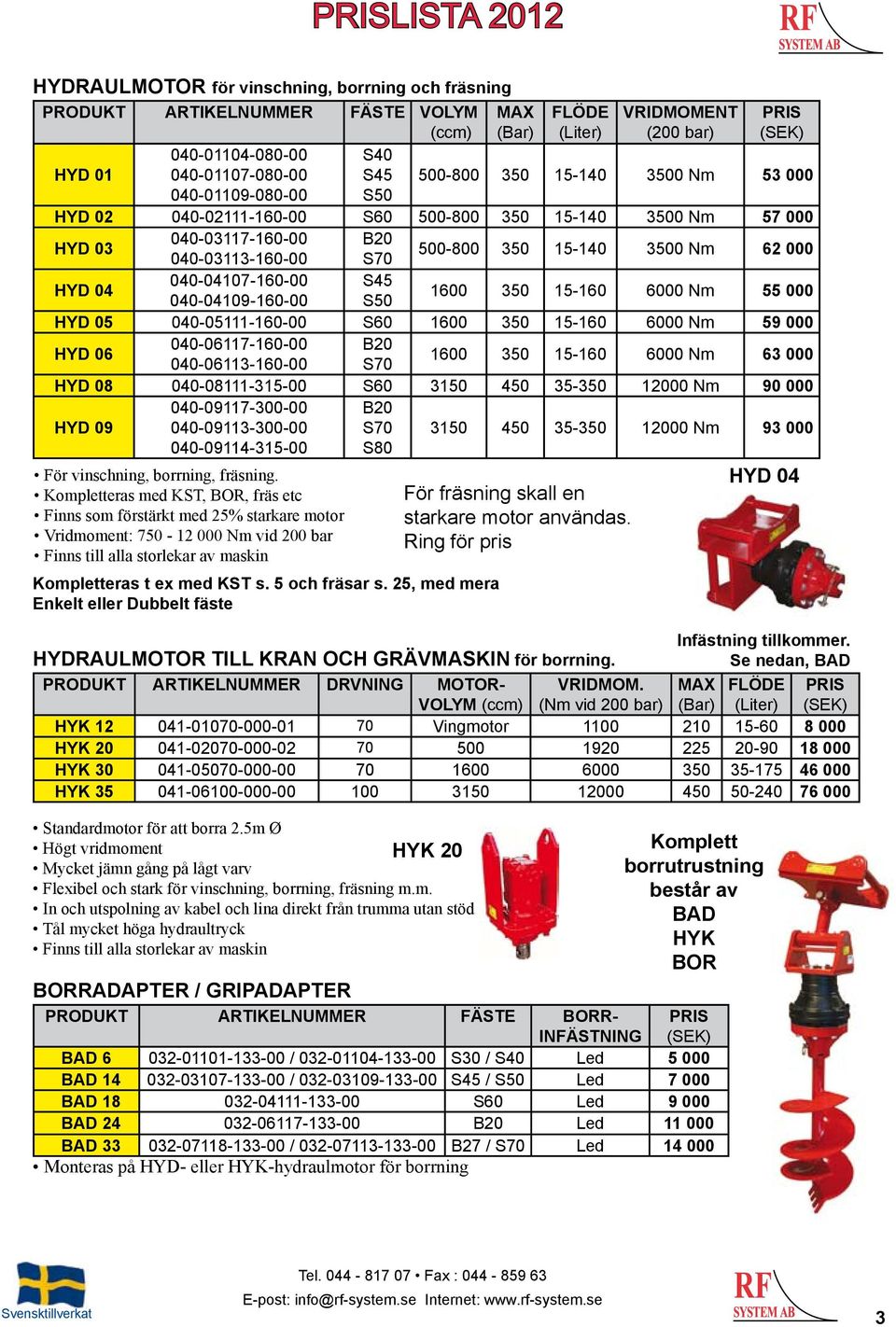 040-04109-160-00 1600 350 15-160 6000 Nm 55 000 HYD 05 040-05111-160-00 S60 1600 350 15-160 6000 Nm 59 000 HYD 06 040-06117-160-00 040-06113-160-00 1600 350 15-160 6000 Nm 63 000 HYD 08