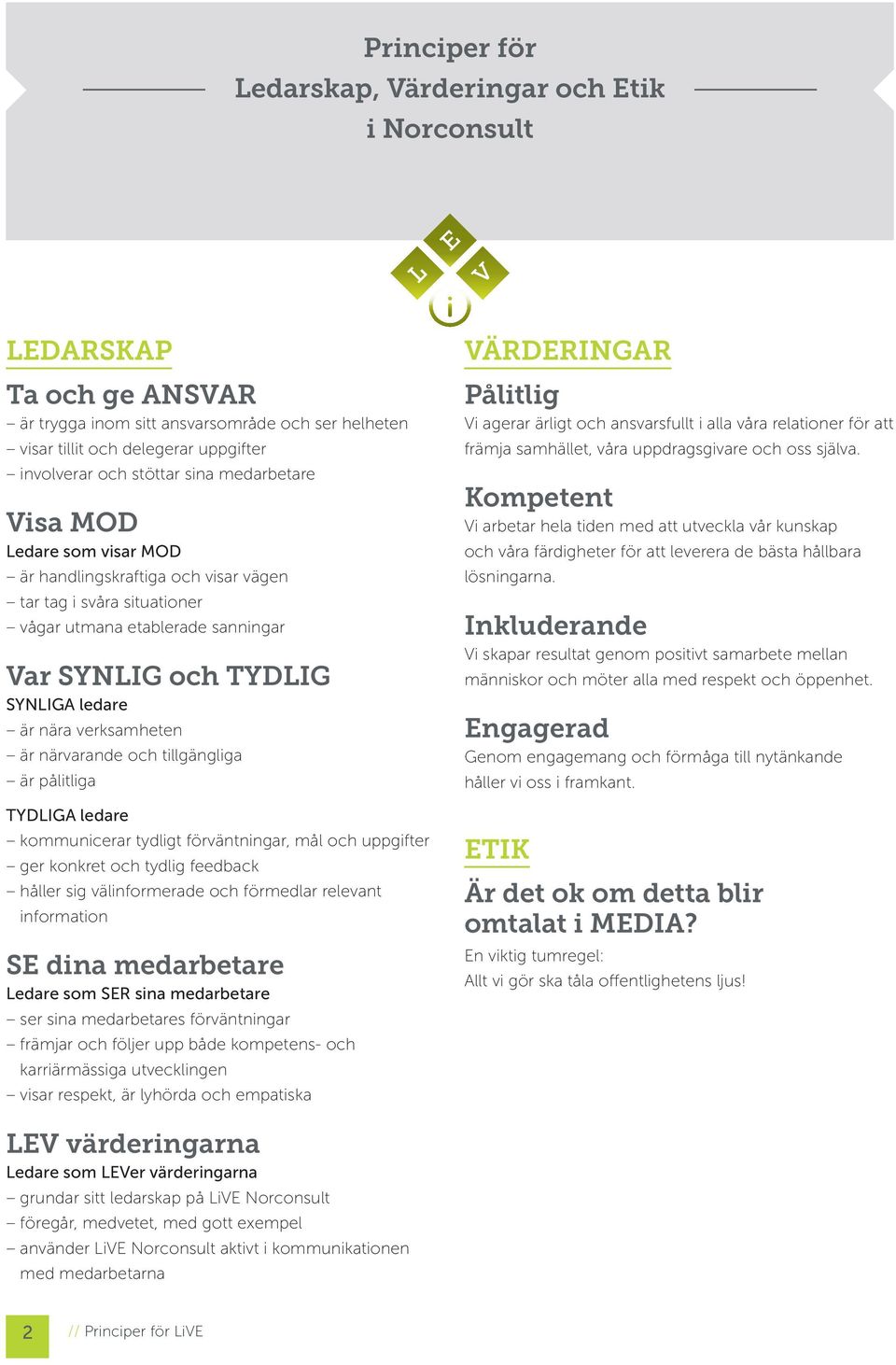 verksamheten är närvarande och tillgängliga är pålitliga TYDLIGA ledare kommunicerar tydligt förväntningar, mål och uppgifter ger konkret och tydlig feedback håller sig välinformerade och förmedlar