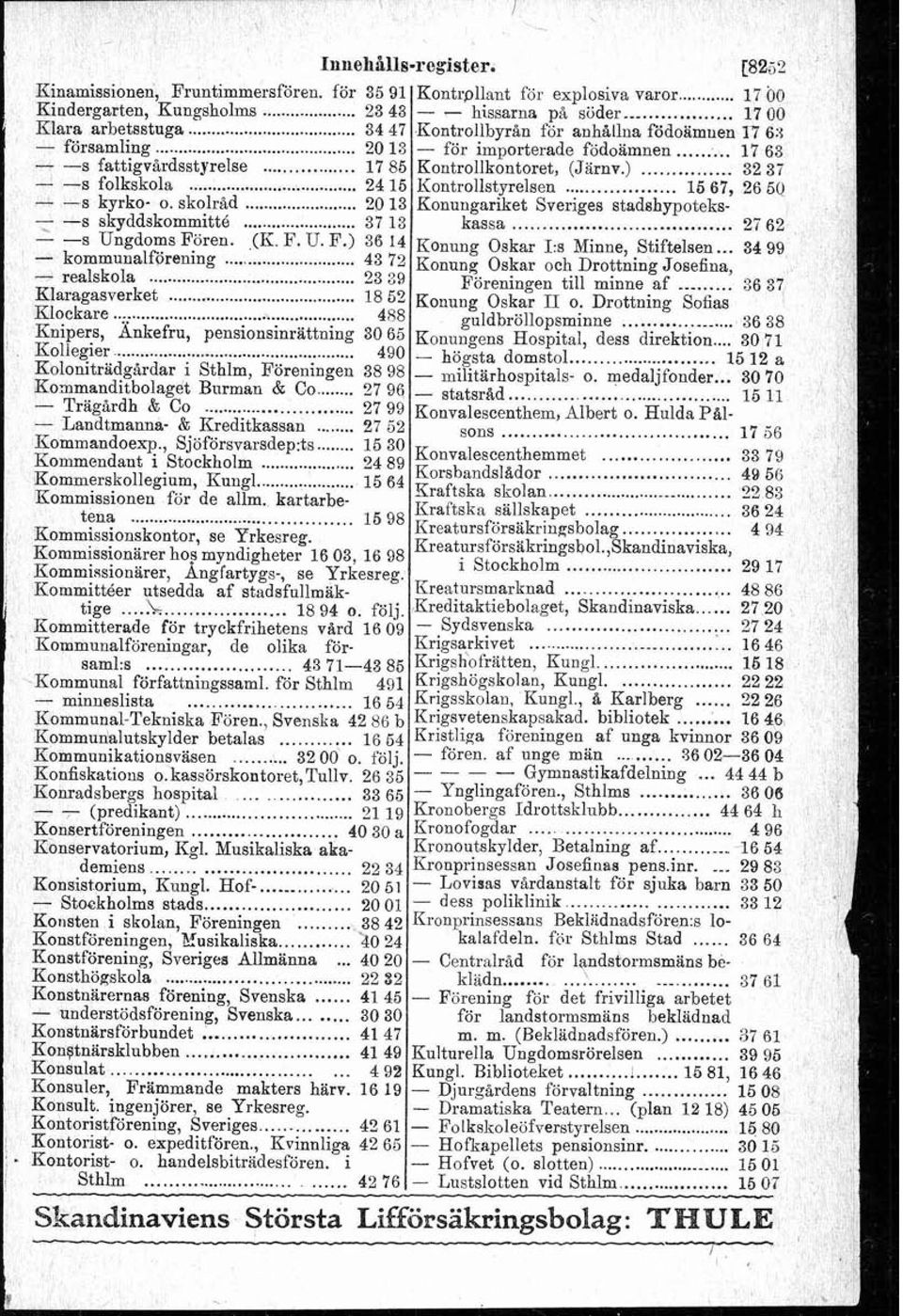 17 63 - församling 20 13 - för importerade fódoämnen 1763 -s fattigvårdsstyrelse 1785 Kontrollkontoret (Jarnv) 32 37 -s folkskola 24 15 Kontrollstyrelsen 1567 26 5~ - -s kyrko- o skolråd 20 13