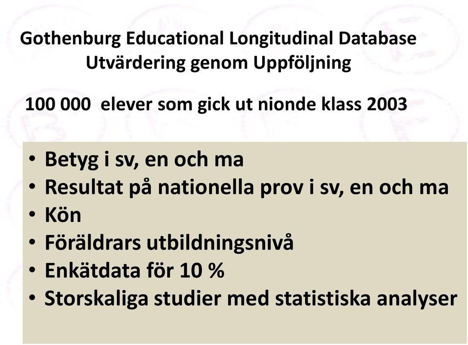 en och ma Resultat på nationella prov i sv, en och ma Kön Föräldrars