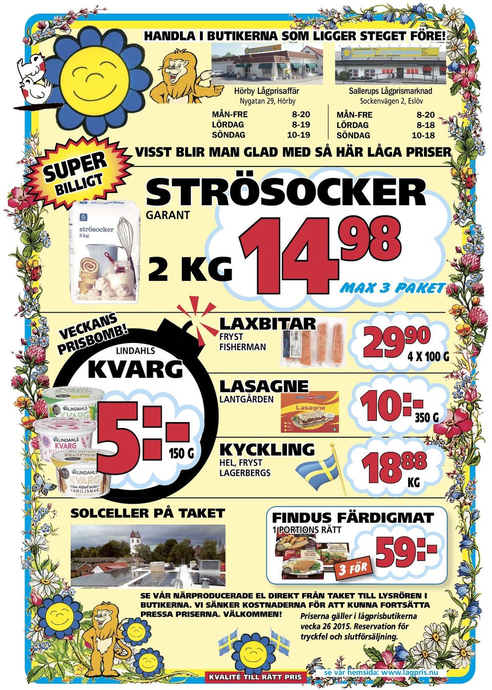 SÅ HÄR LÅGA PRISER STRÖSOCKER GARANT 2 KG S KAN B!