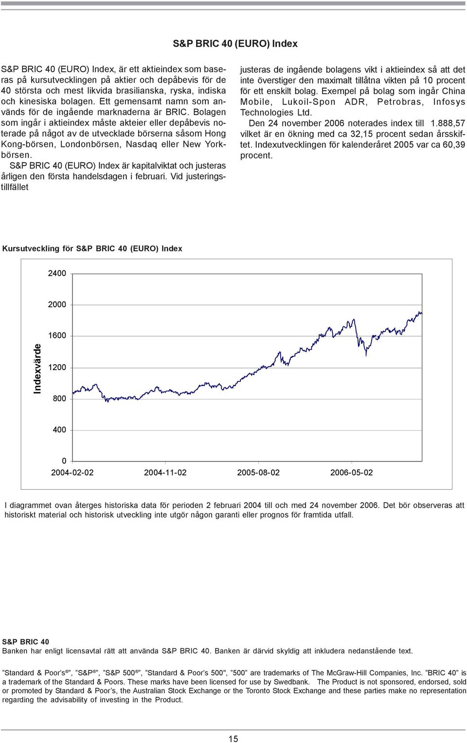 Bolagen som ingår i aktieindex måste akteier eller depåbevis noterade på något av de utvecklade börserna såsom Hong Kong-börsen, Londonbörsen, Nasdaq eller New Yorkbörsen.