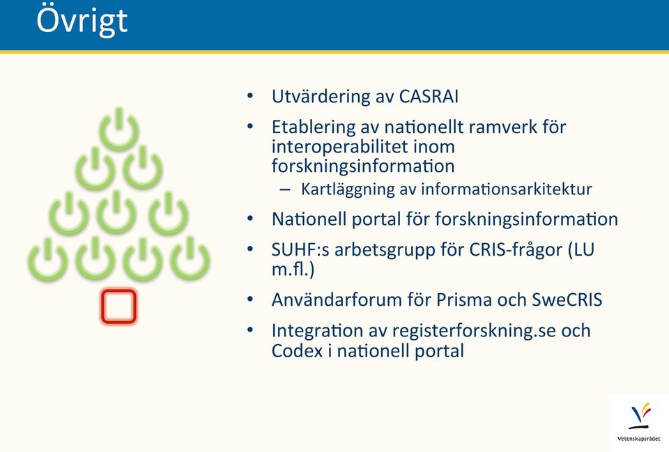 forskningsinforma5on SUHF:s arbetsgrupp för CRIS- frågor (LU m.ﬂ.