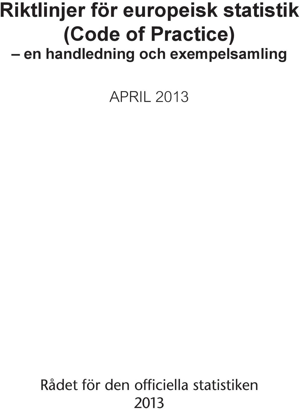 och exempelsamling APRIL 2013