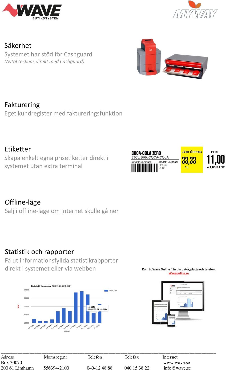 systemet utan extra terminal Offline-läge Sälj i offline-läge om internet skulle gå ner