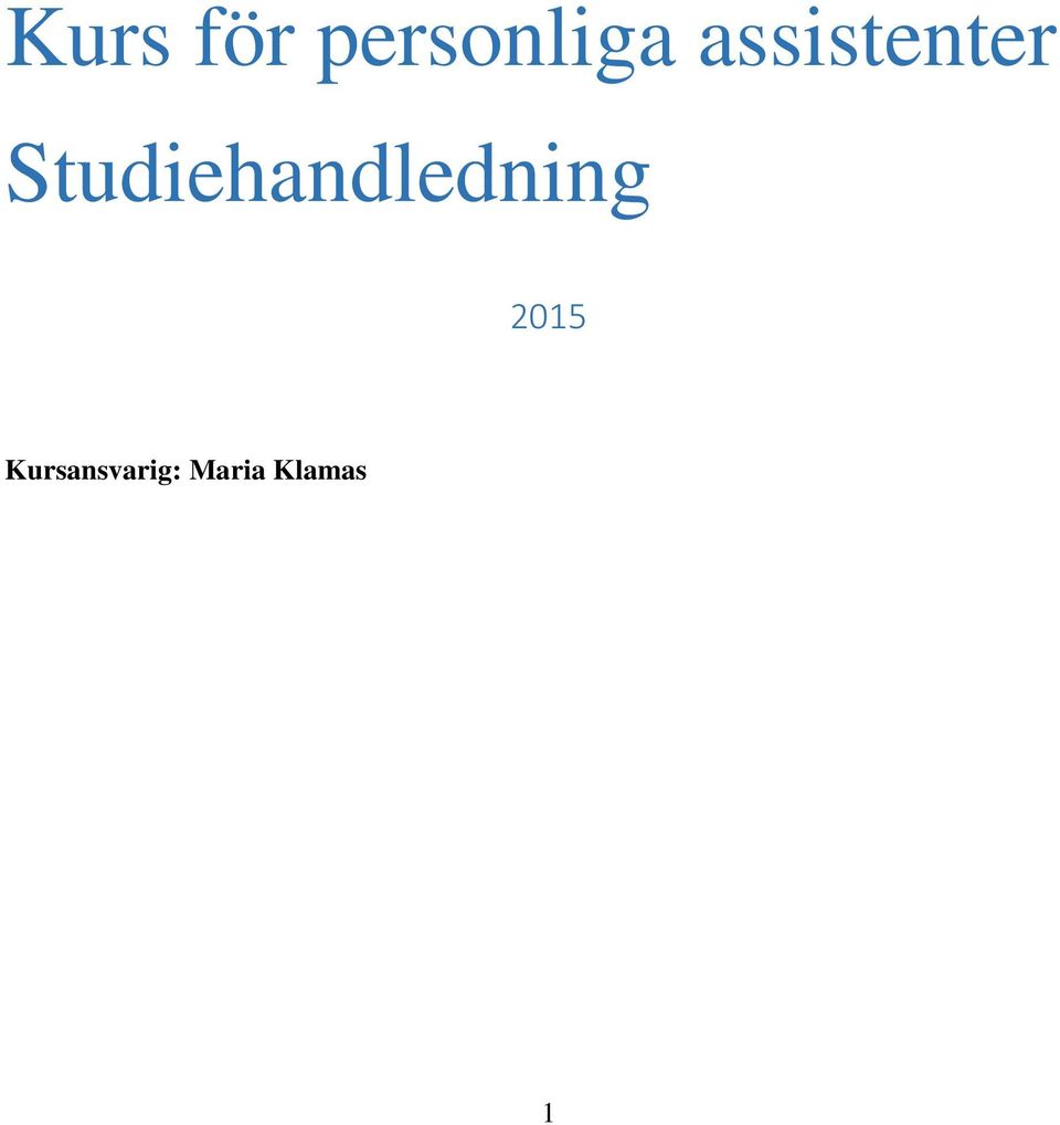 Studiehandledning