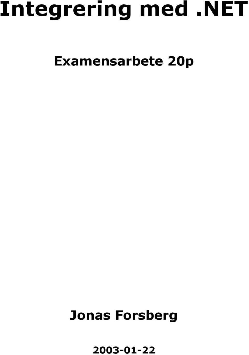 Examensarbete