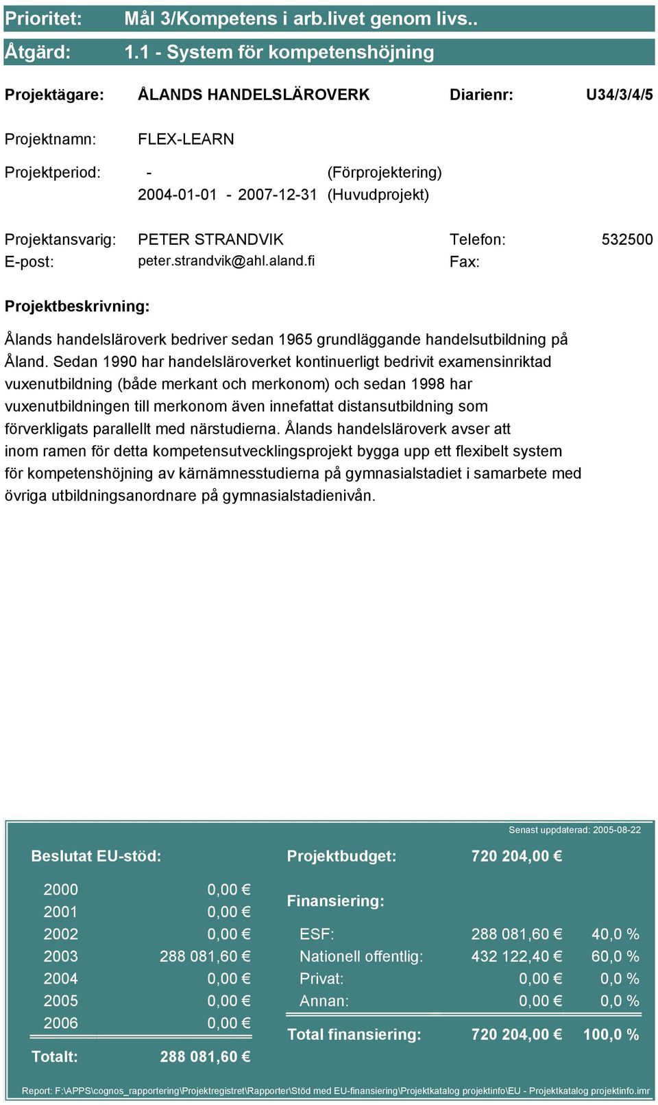 Sedan 1990 har handelsläroverket kontinuerligt bedrivit examensinriktad vuxenutbildning (både merkant och merkonom) och sedan 1998 har vuxenutbildningen till merkonom även innefattat