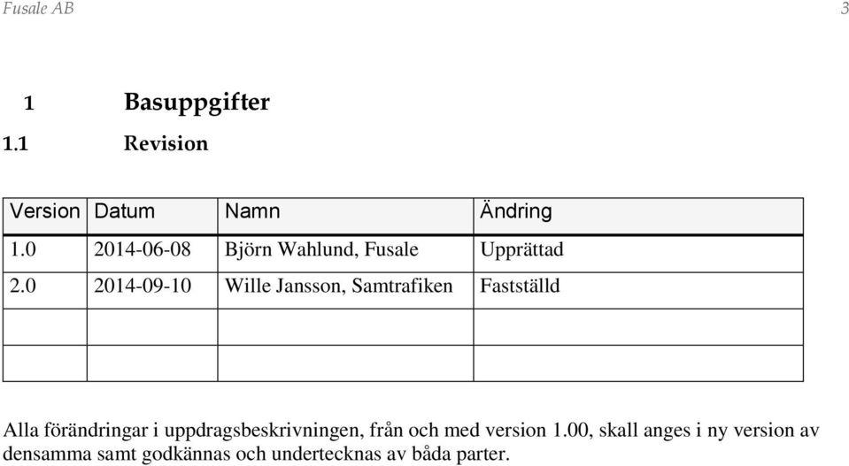 0 2014-09-10 Wille Jansson, Samtrafiken Fastställd Alla förändringar i